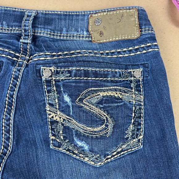 Silver Jeans Co Suki 17" Bootcut Denim Jeans Womens W27/L33 Blue - Picture 9 of 10
